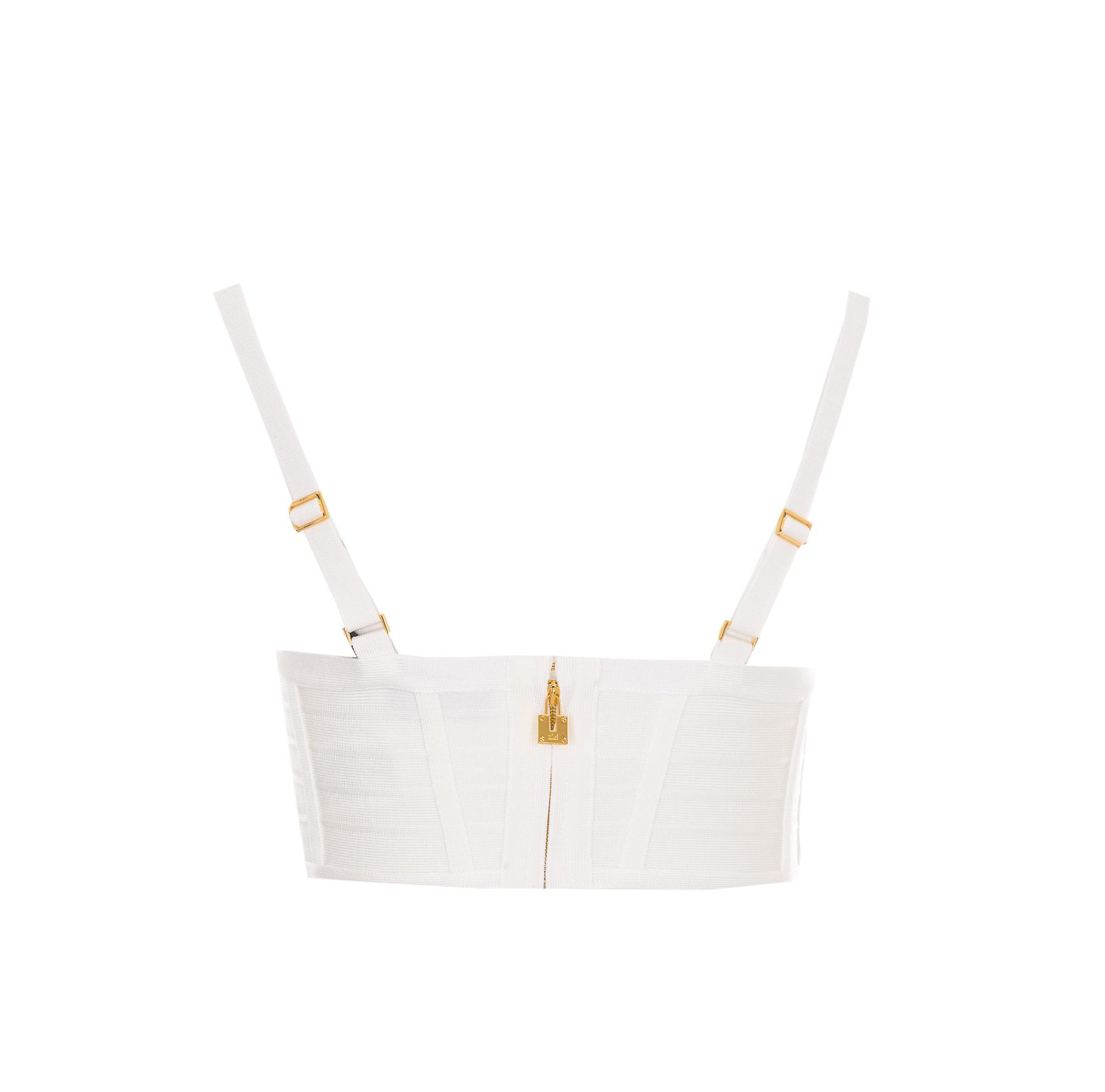 elisabetta franchi top white viscose - women