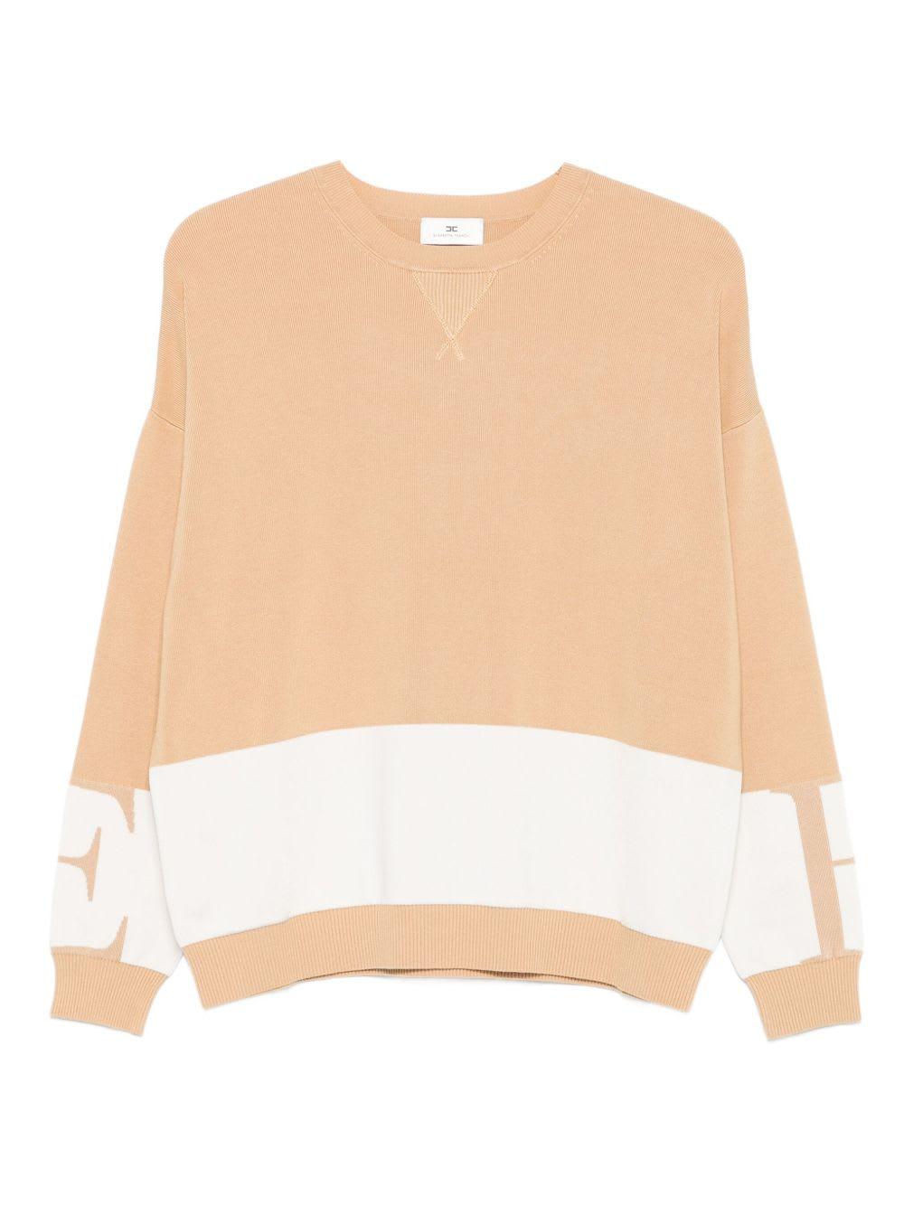 elisabetta franchi tricot crewneck sweater