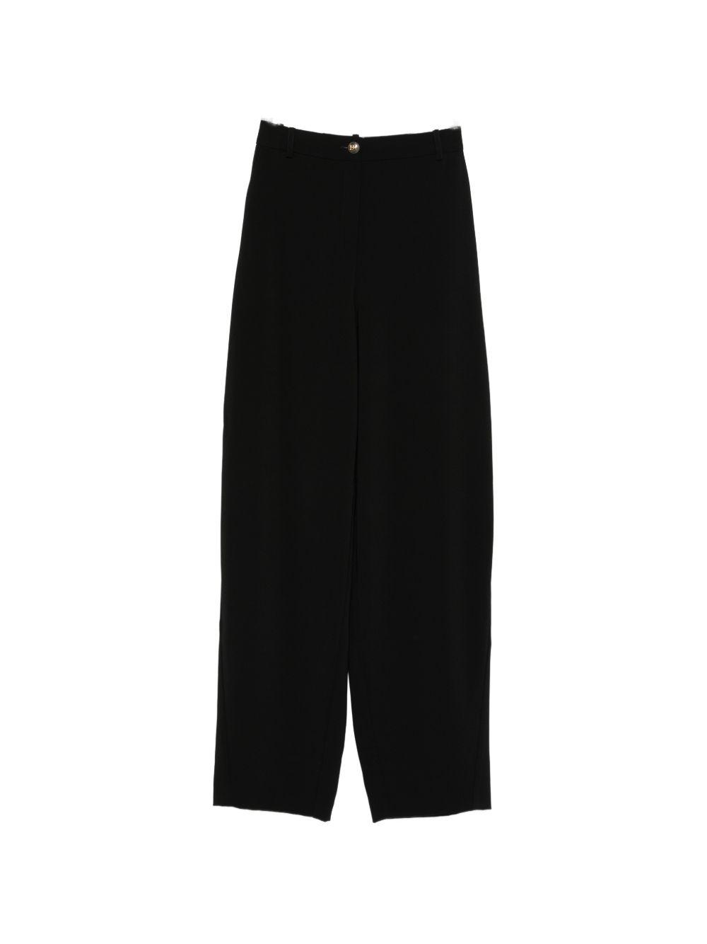 elisabetta franchi trousers black polyester elastane - women