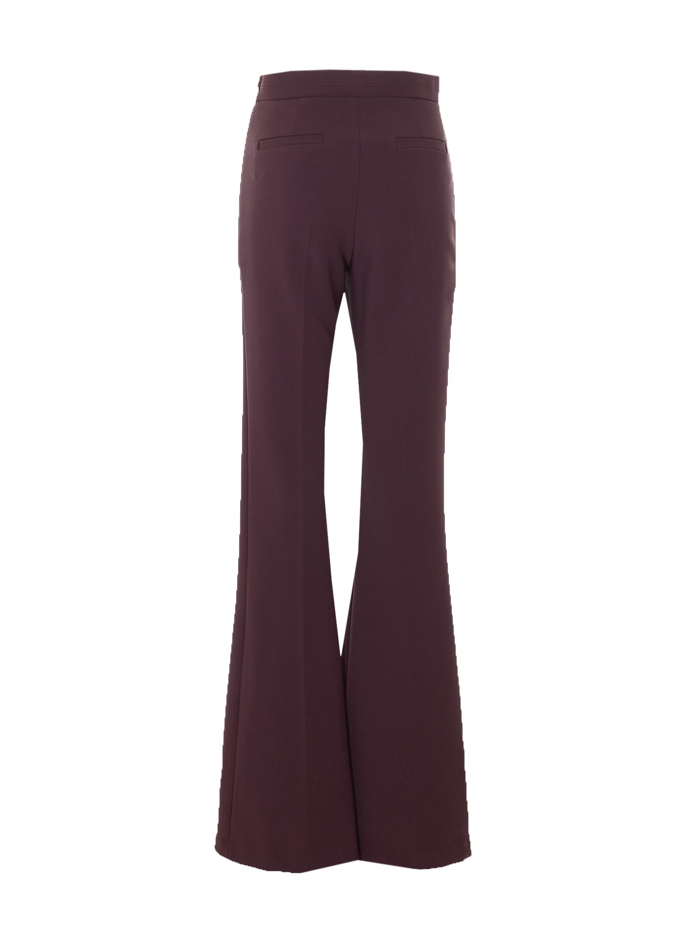 elisabetta franchi trousers brown polyester - women
