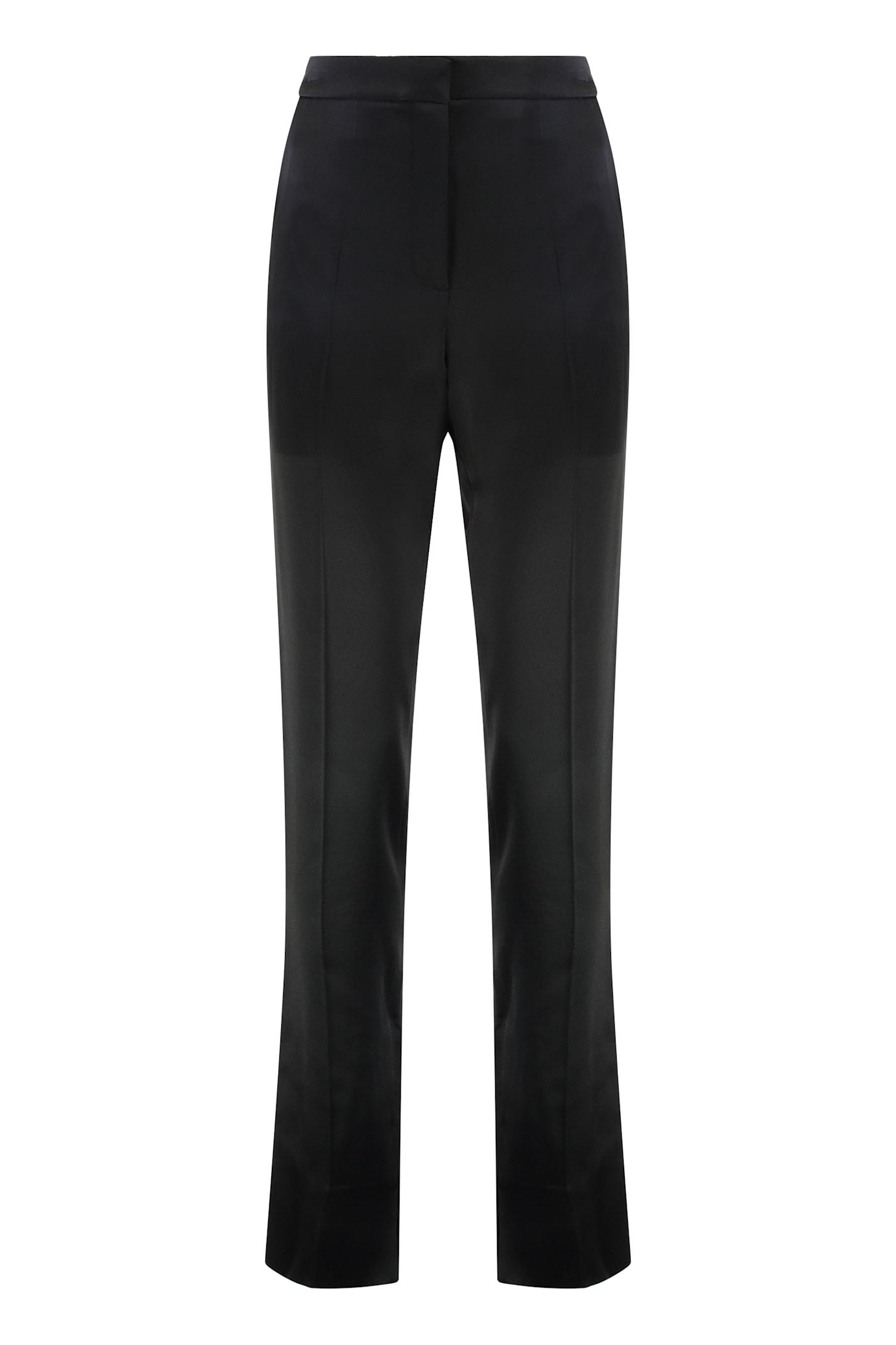 elisabetta franchi trousers in satin with pockets