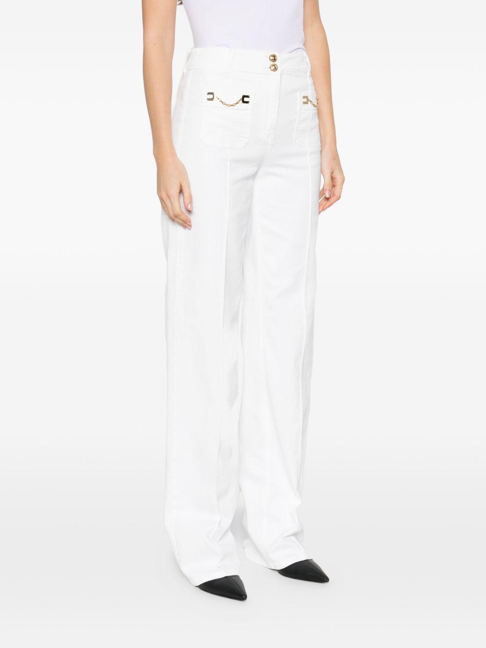 elisabetta franchi trousers ivory coea - women