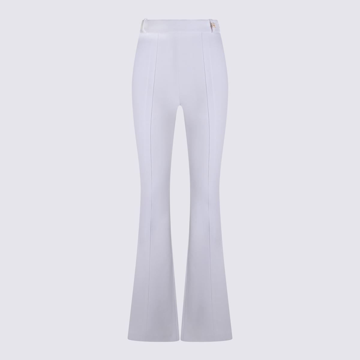 elisabetta franchi trousers ivory plea - women