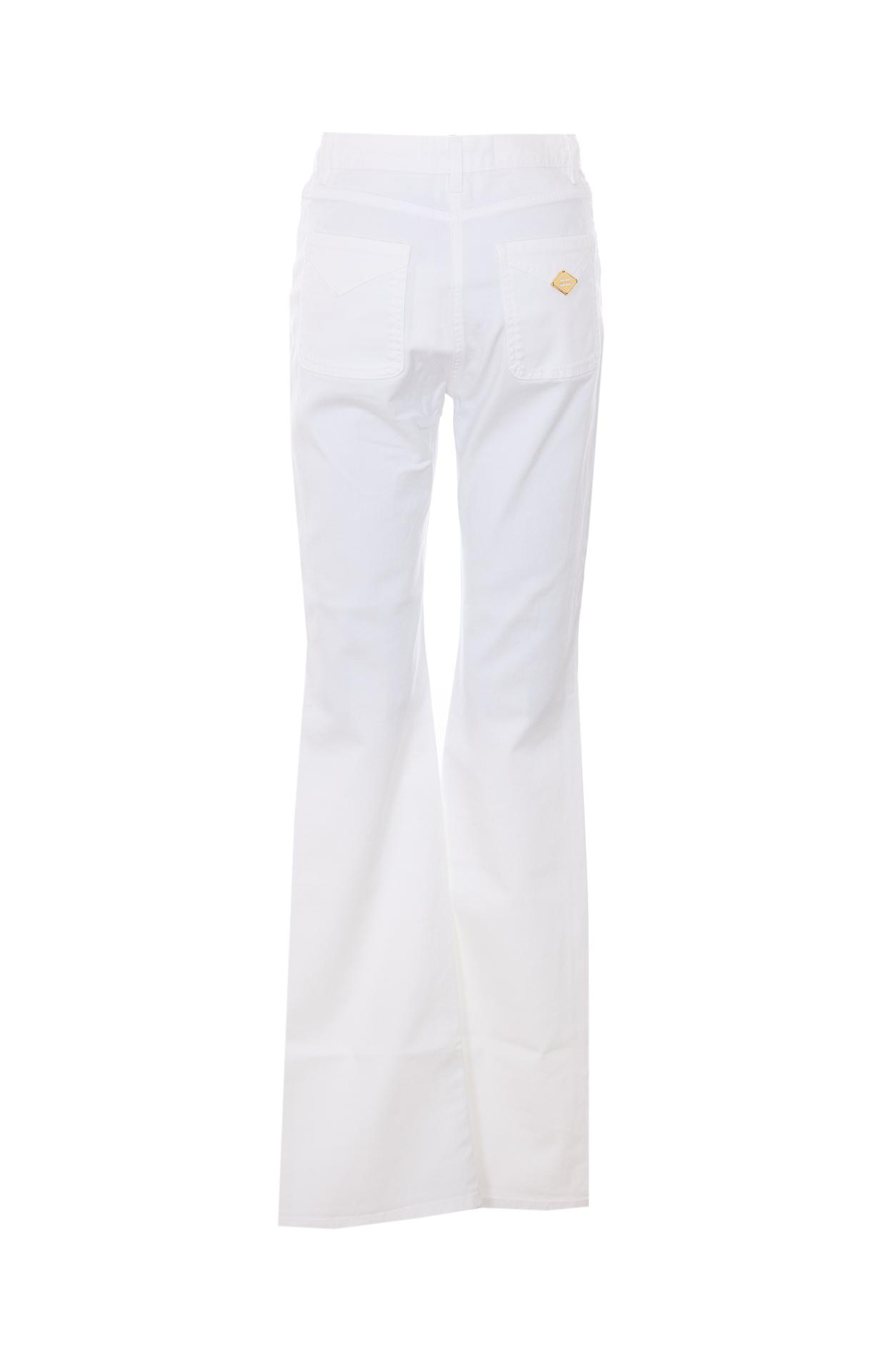 elisabetta franchi trousers white cotton - women