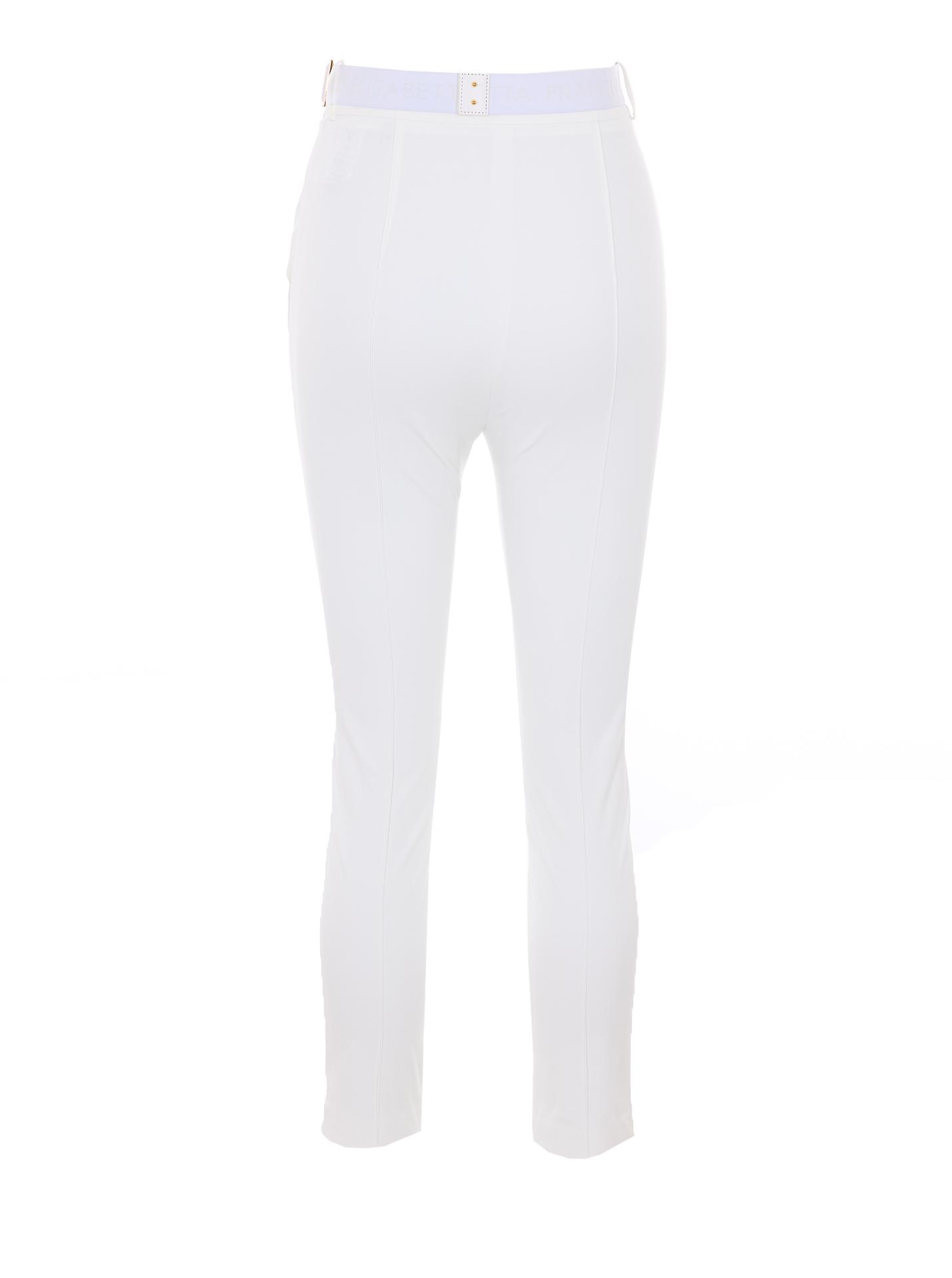 elisabetta franchi trousers white polyamide - women