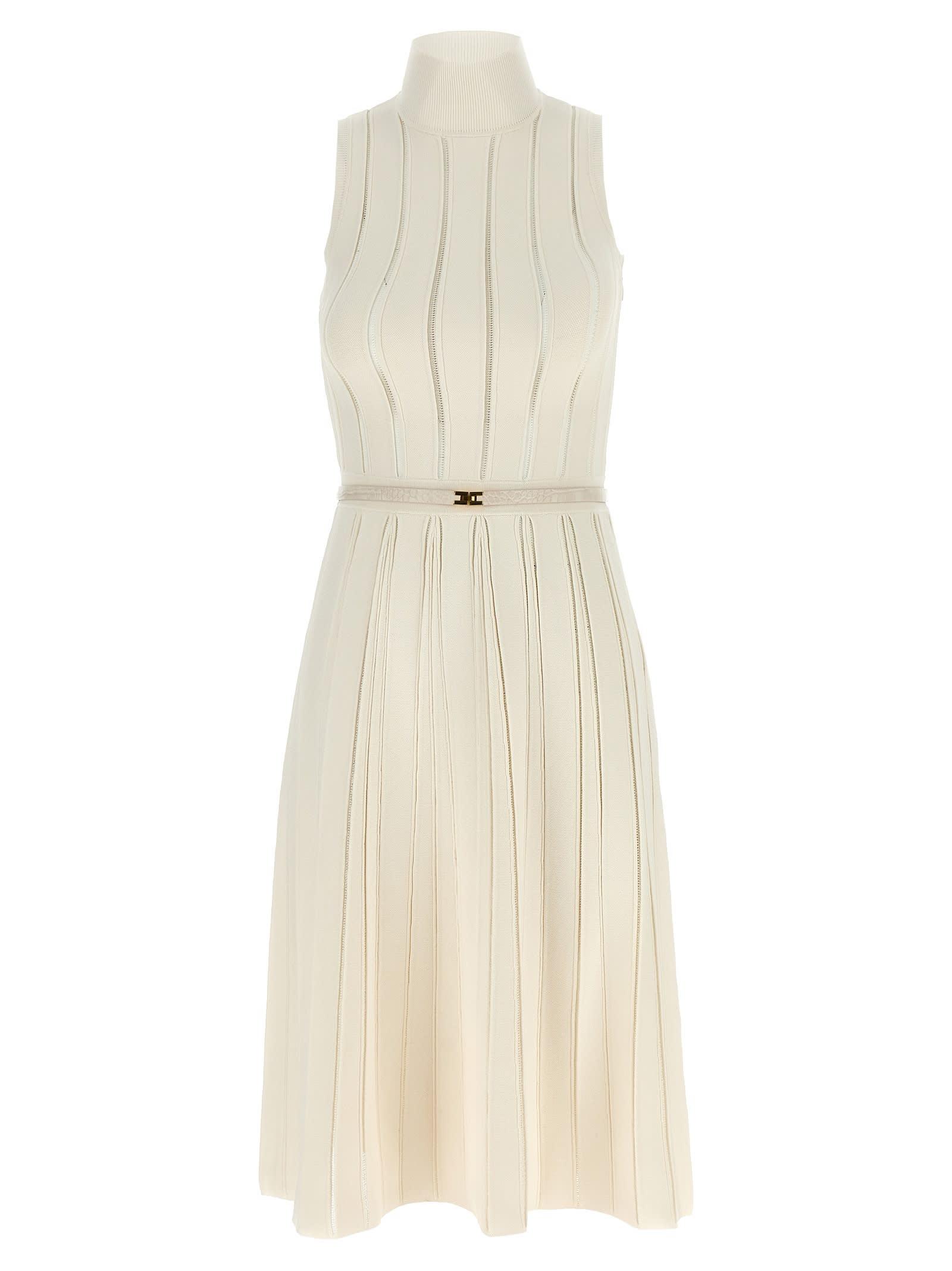 elisabetta franchi weft dress à jour