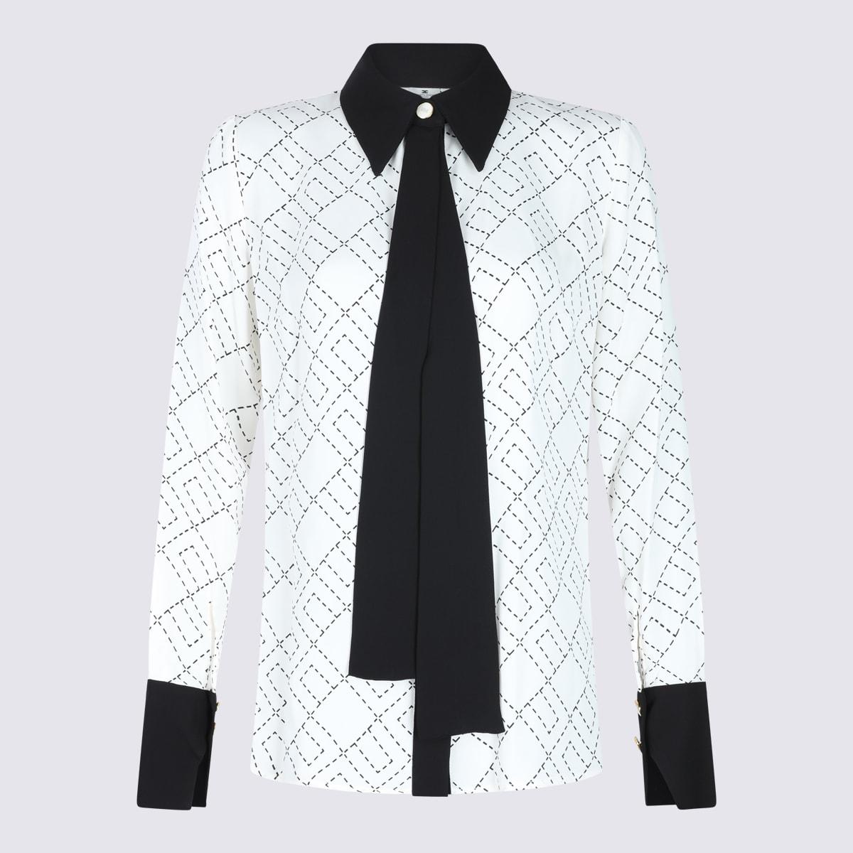elisabetta franchi white and black shirt