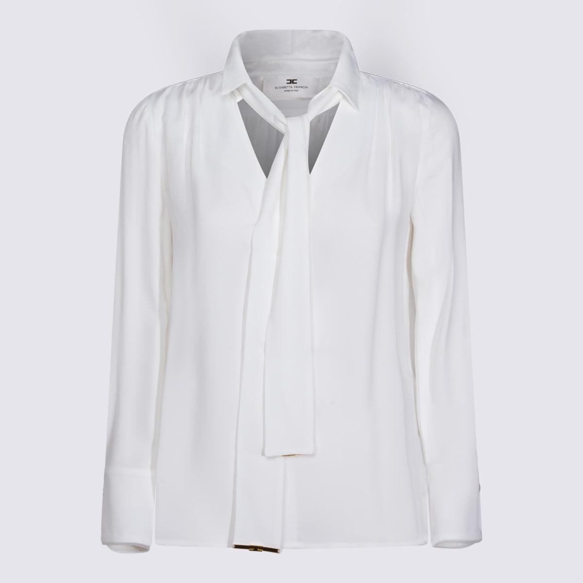 elisabetta franchi white viscose shirt
