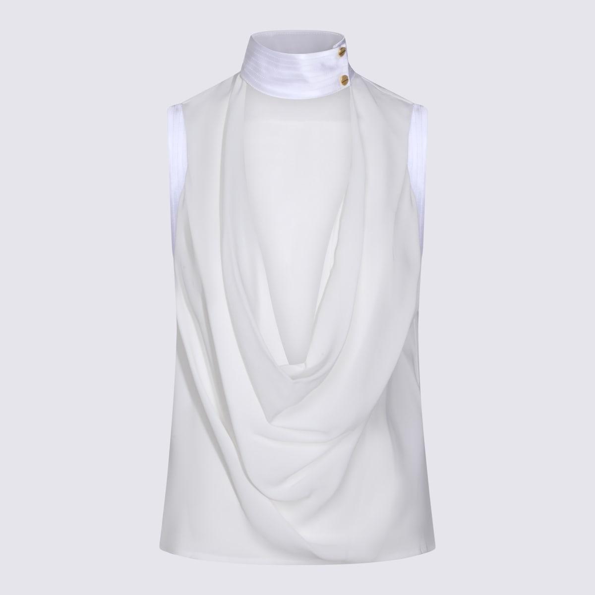 elisabetta franchi white viscose shirt