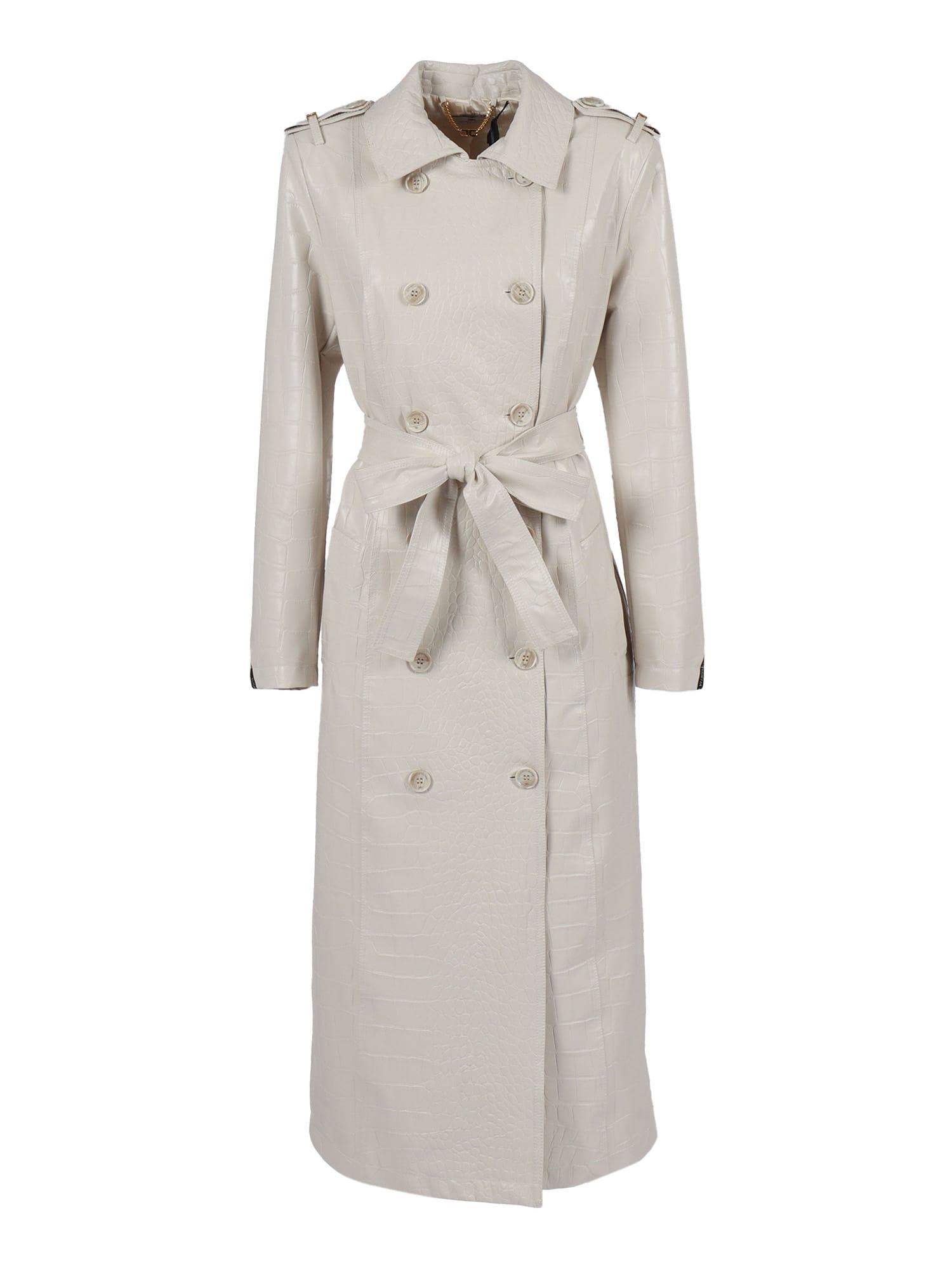 elisabetta franchi womens dust coat with belt