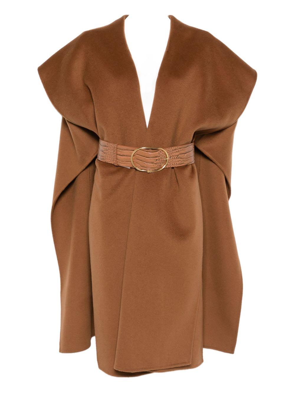 elisabetta franchi wool belted coat