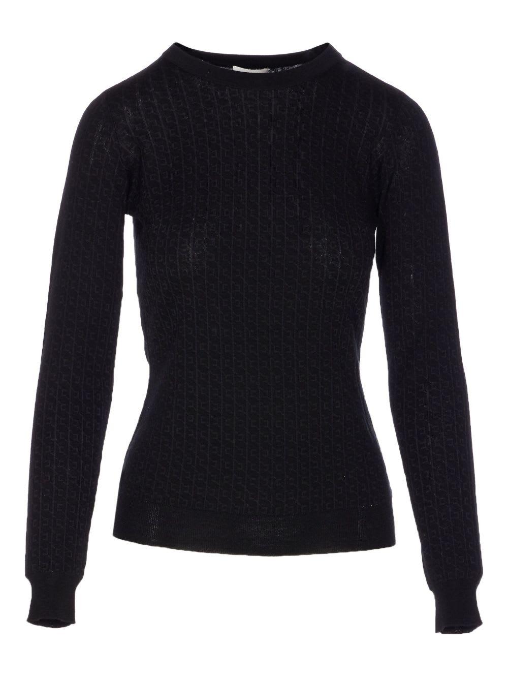 elisabetta franchi wool blend crewneck sweater