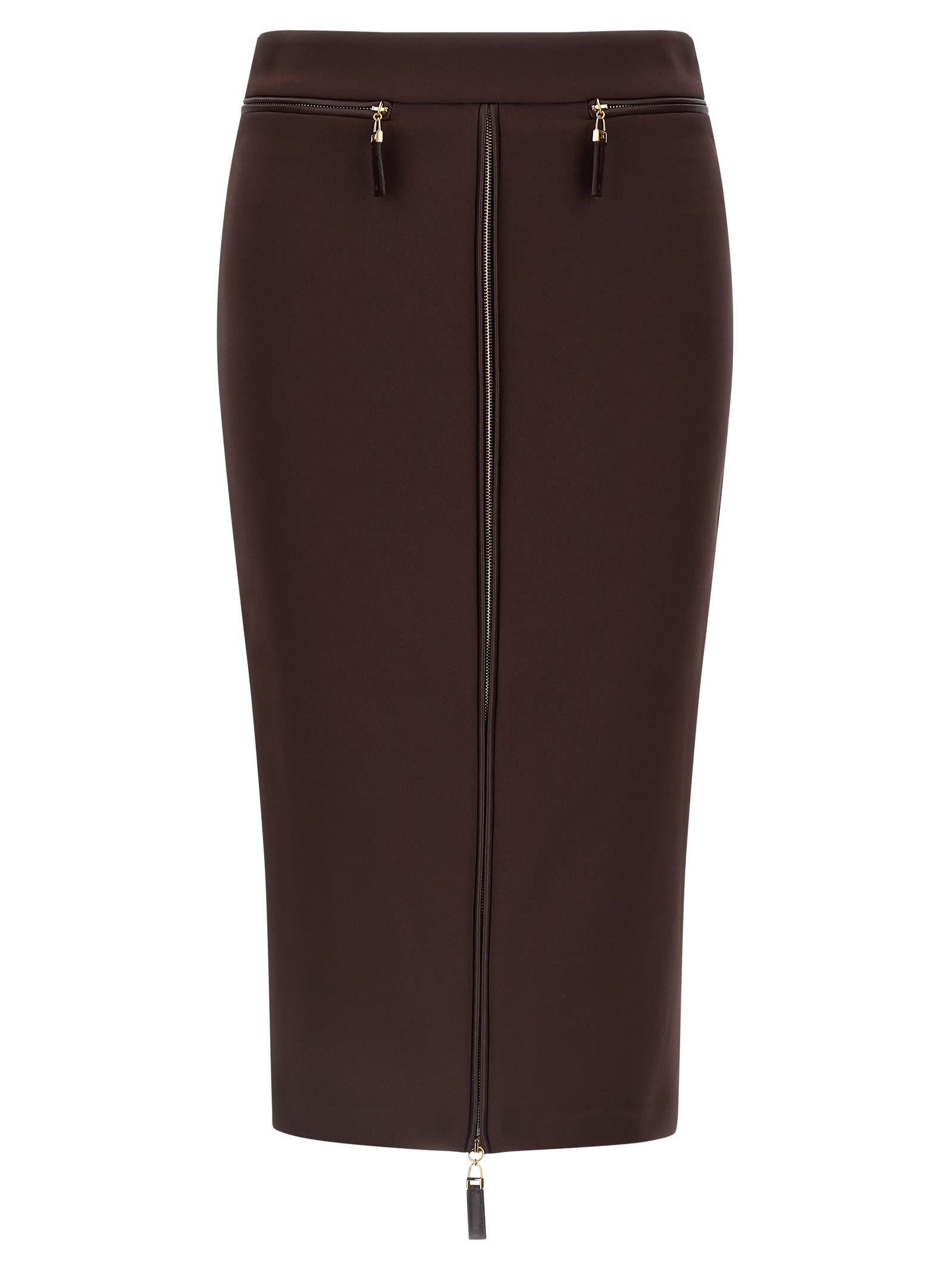 elisabetta franchi zip skirt
