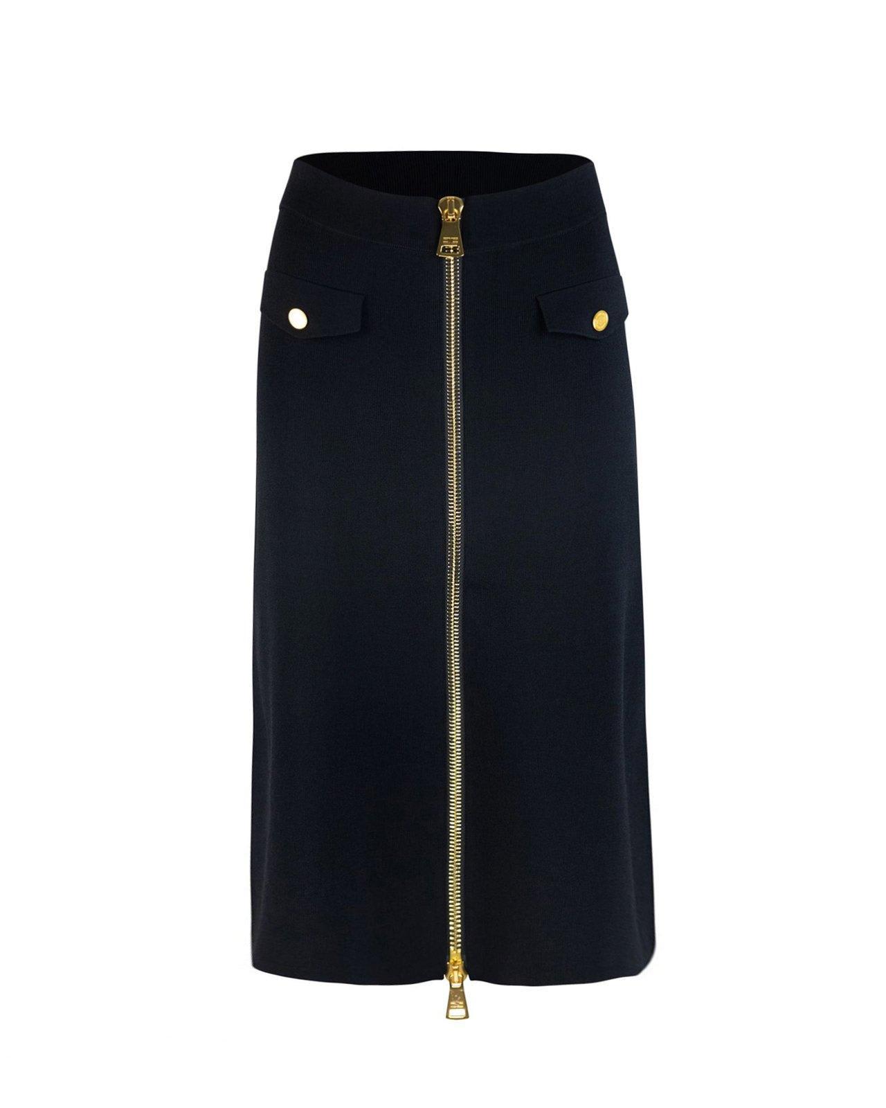 elisabetta franchi zipped midi pencil skirt