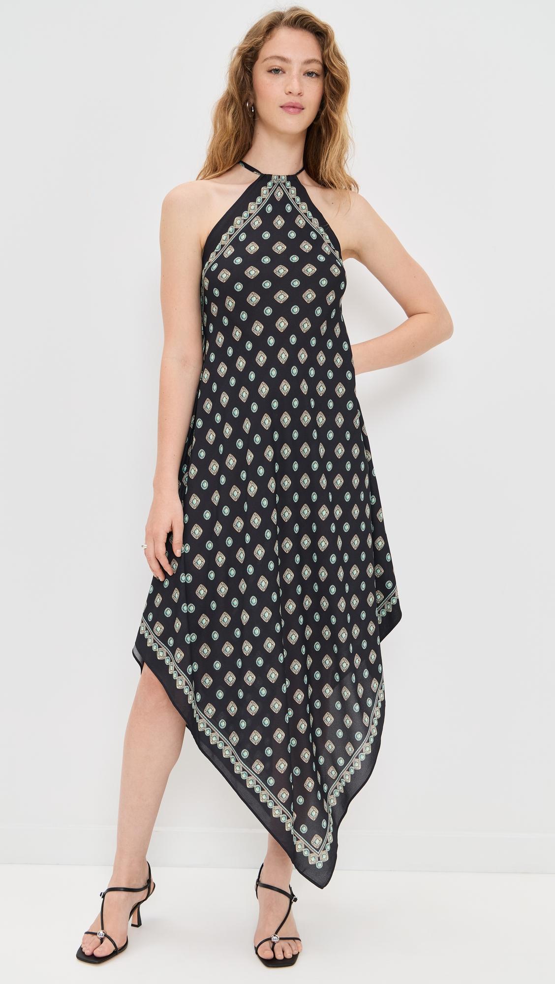 elise southwestern halter midi dress