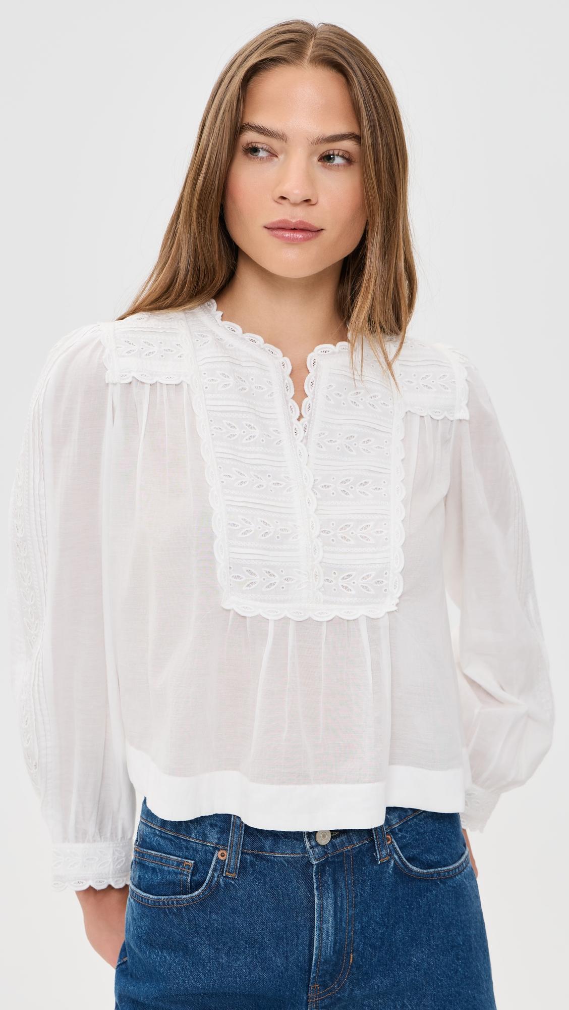 eliza eyelet top