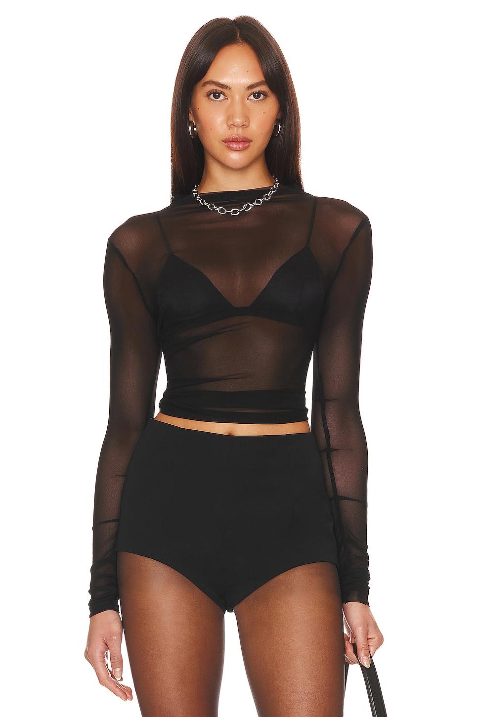 eliza sheer mesh top