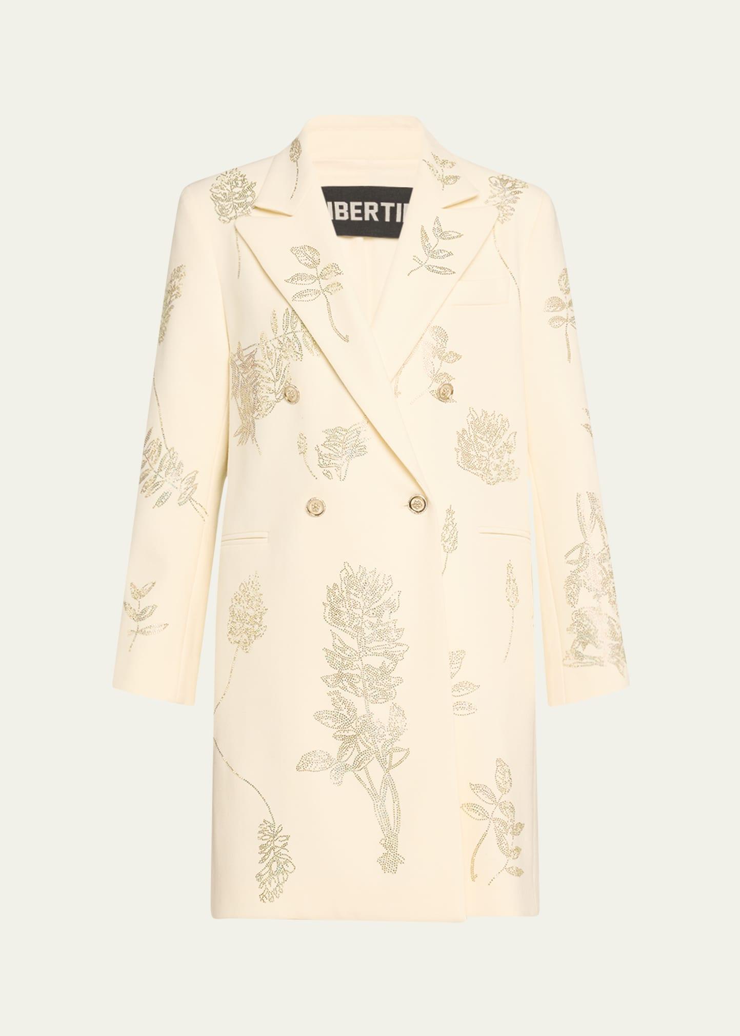elizabeth st garden embellished double-breasted wool coat