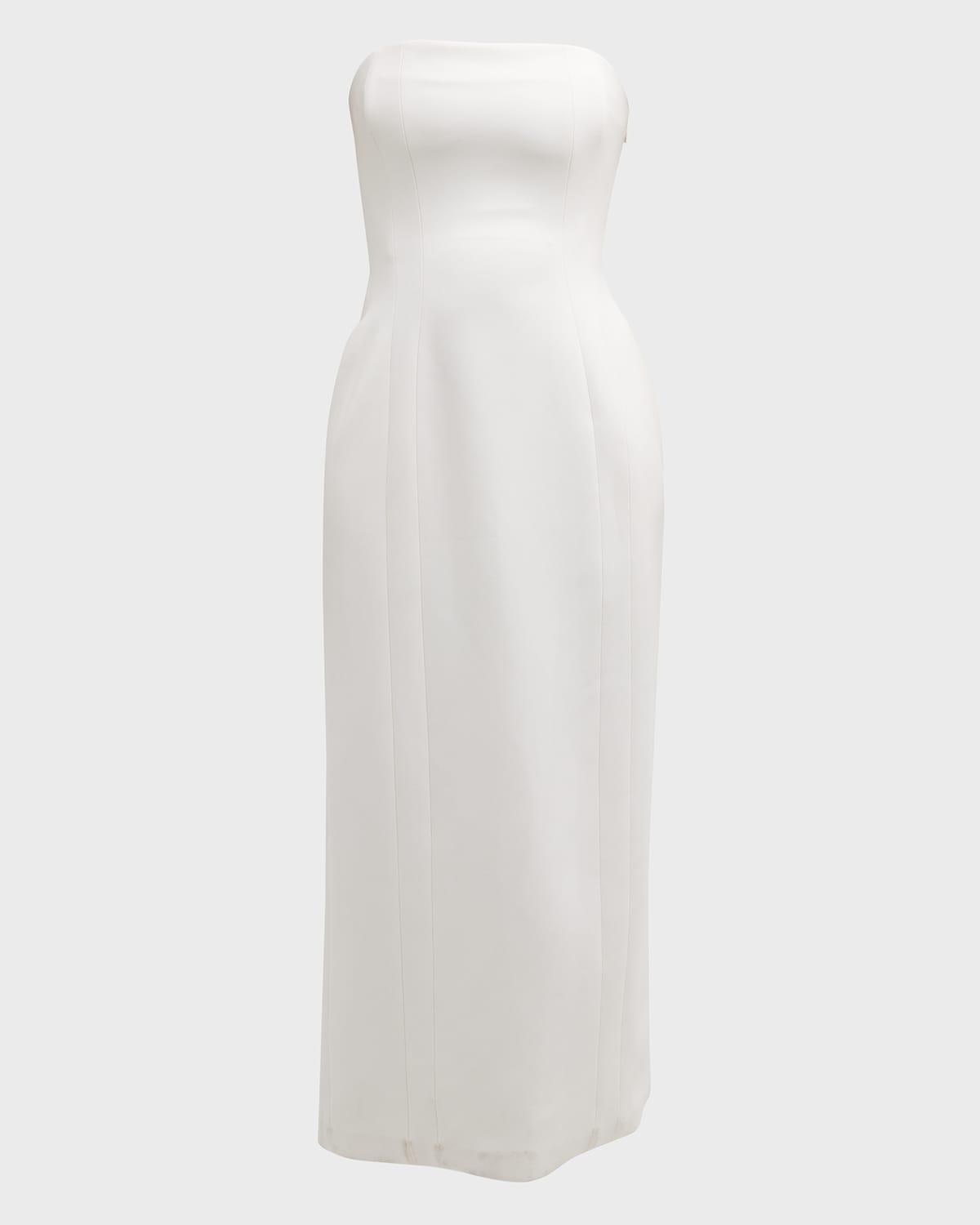 elizabeth strapless midi dress