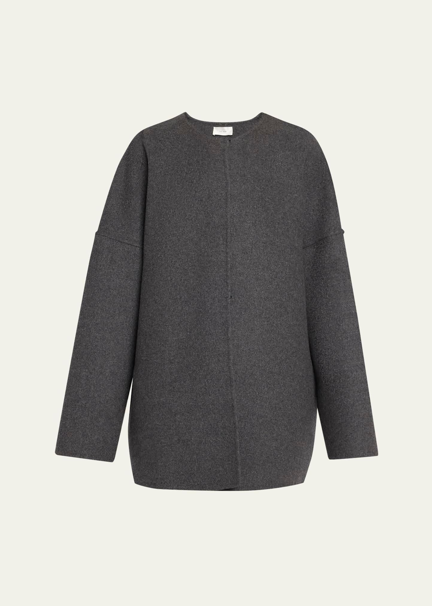 elke brushed cashmere single-breasted jacket