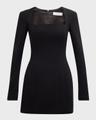 ella seamed square-neck mini dress