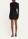 ella seamed square-neck mini dress
