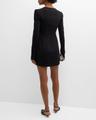 ella seamed square-neck mini dress