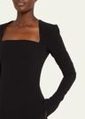 ella seamed square-neck mini dress