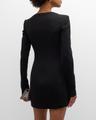 ella seamed square-neck mini dress