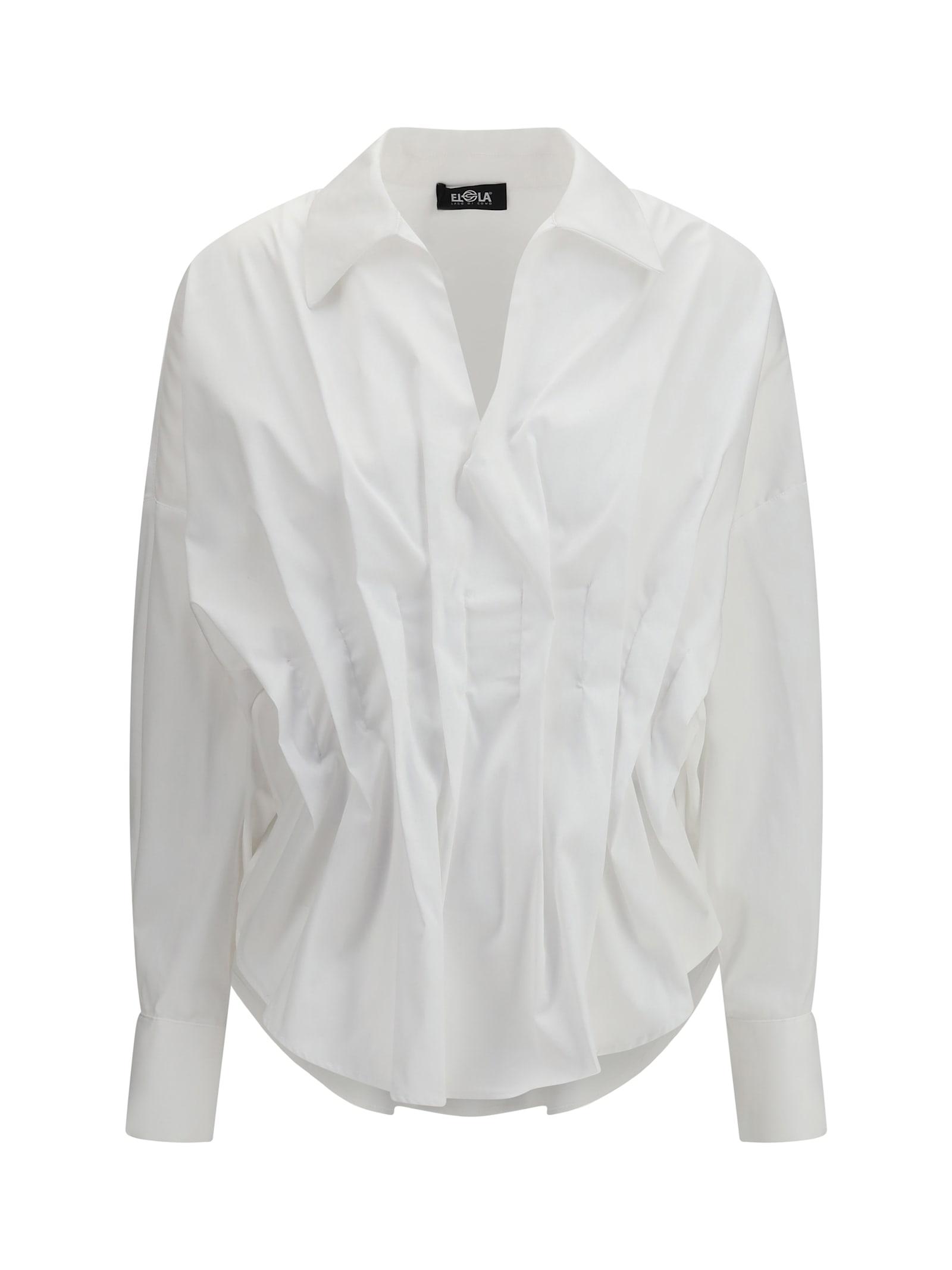 ella shirt with front ruching in cotton
