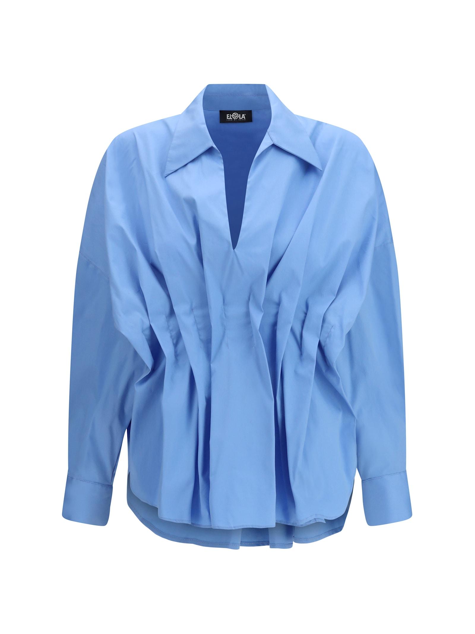 ella shirt with front ruching in cotton