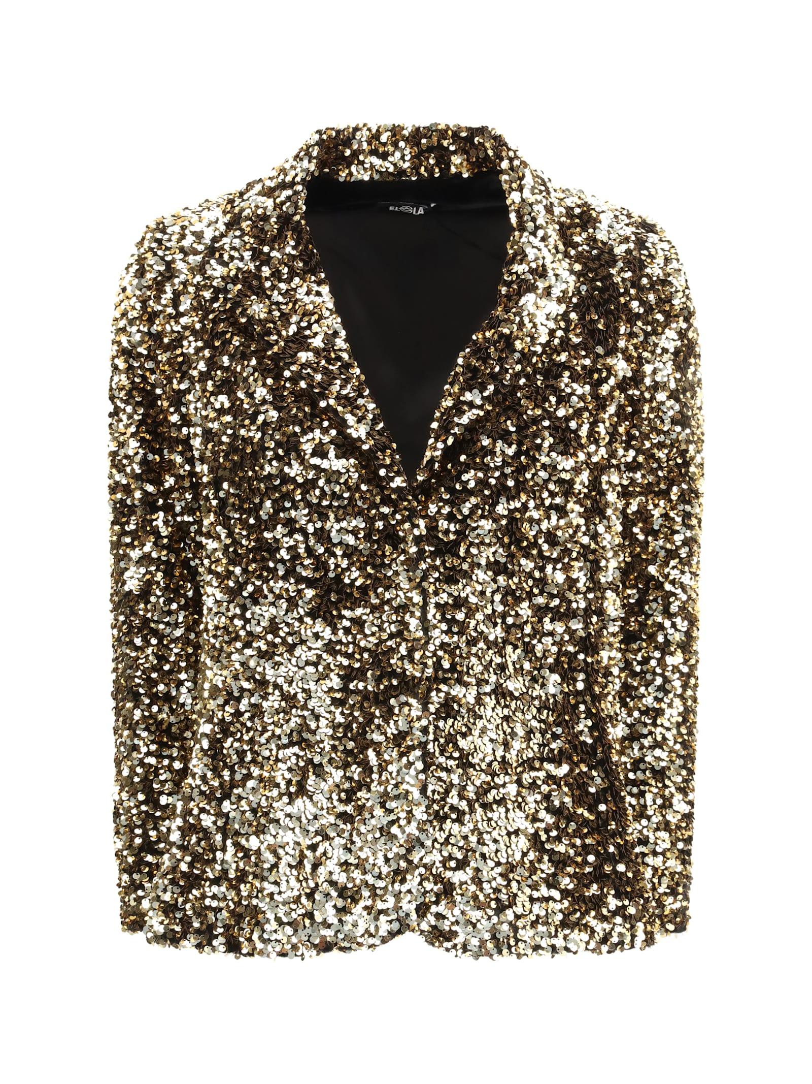 ella single-breasted jacket with sequins