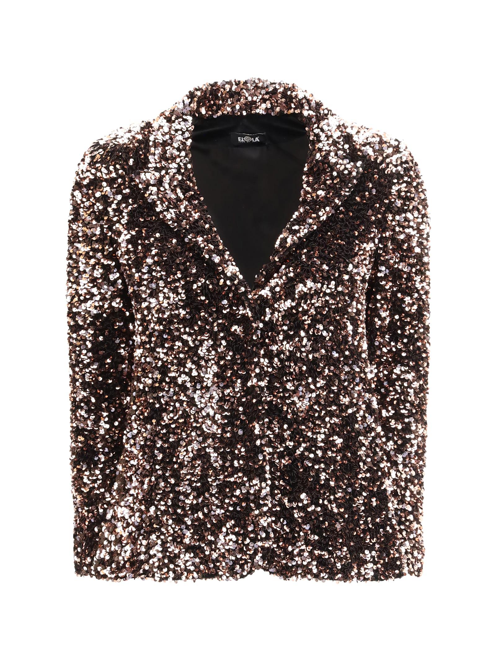 ella single-breasted jacket with sequins