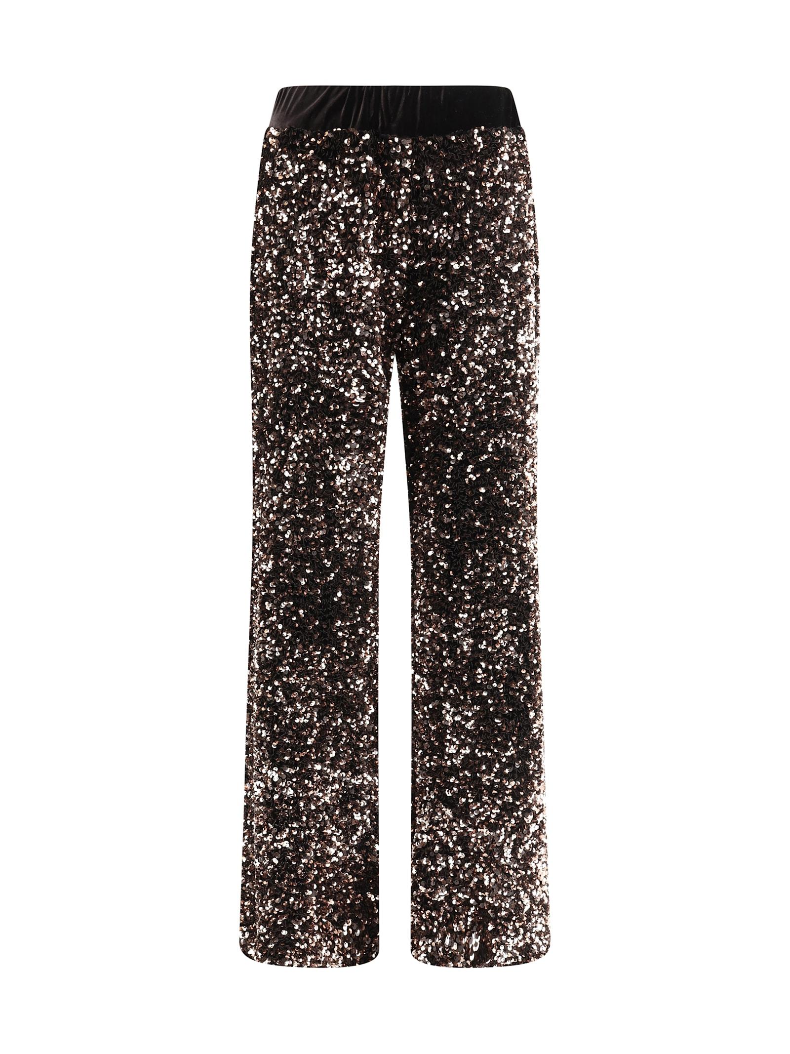 ella velvet pants with sequins
