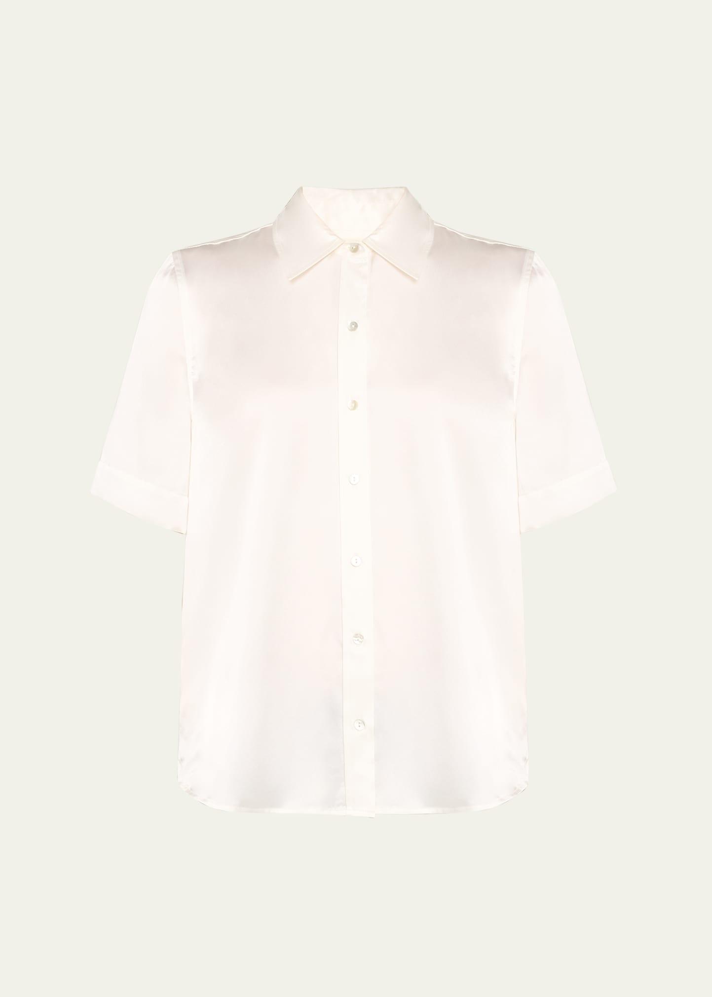 ellah short-sleeve silk blouse