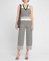 elle textured stripe sleeveless top