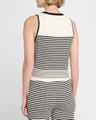 elle textured stripe sleeveless top
