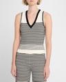 elle textured stripe sleeveless top