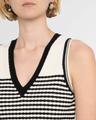elle textured stripe sleeveless top