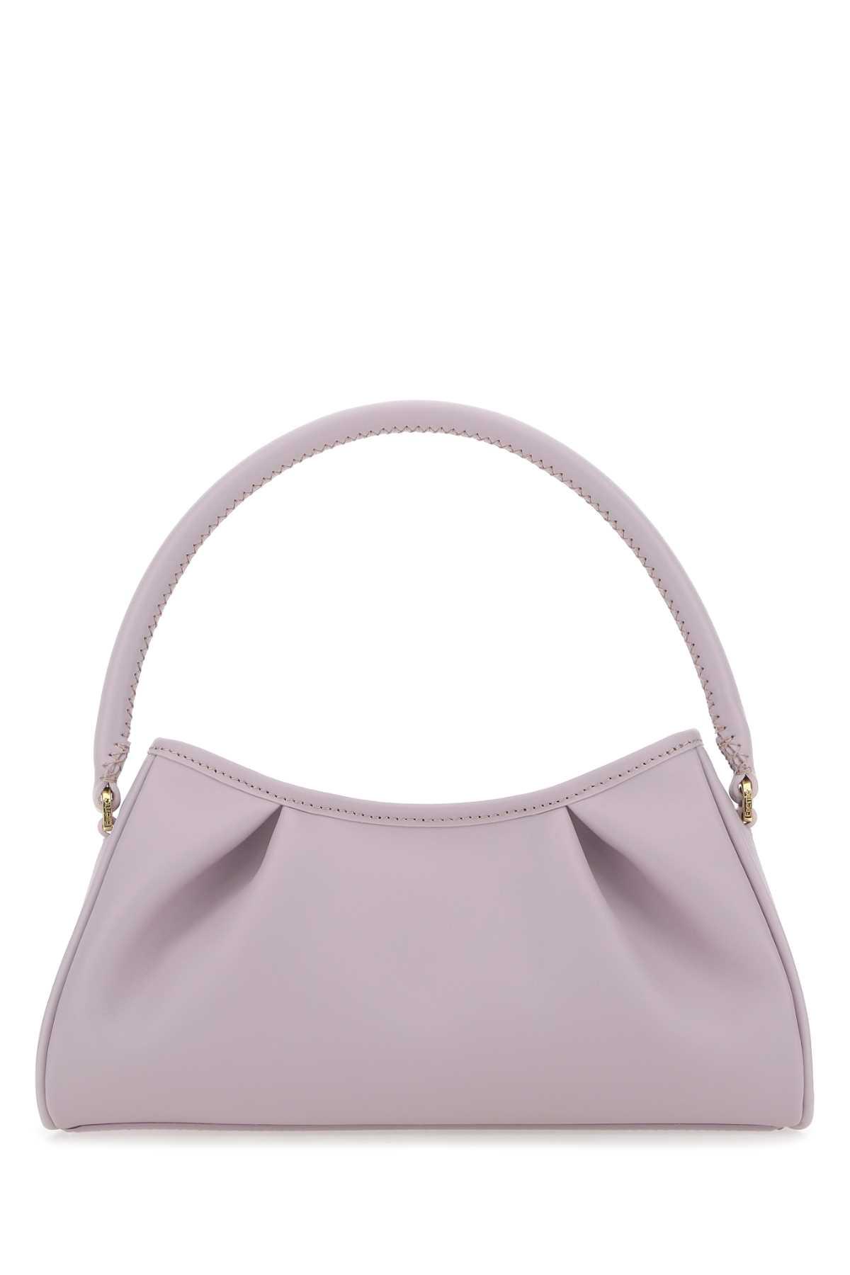 elleme lilac leather dimple moon shoulder bag