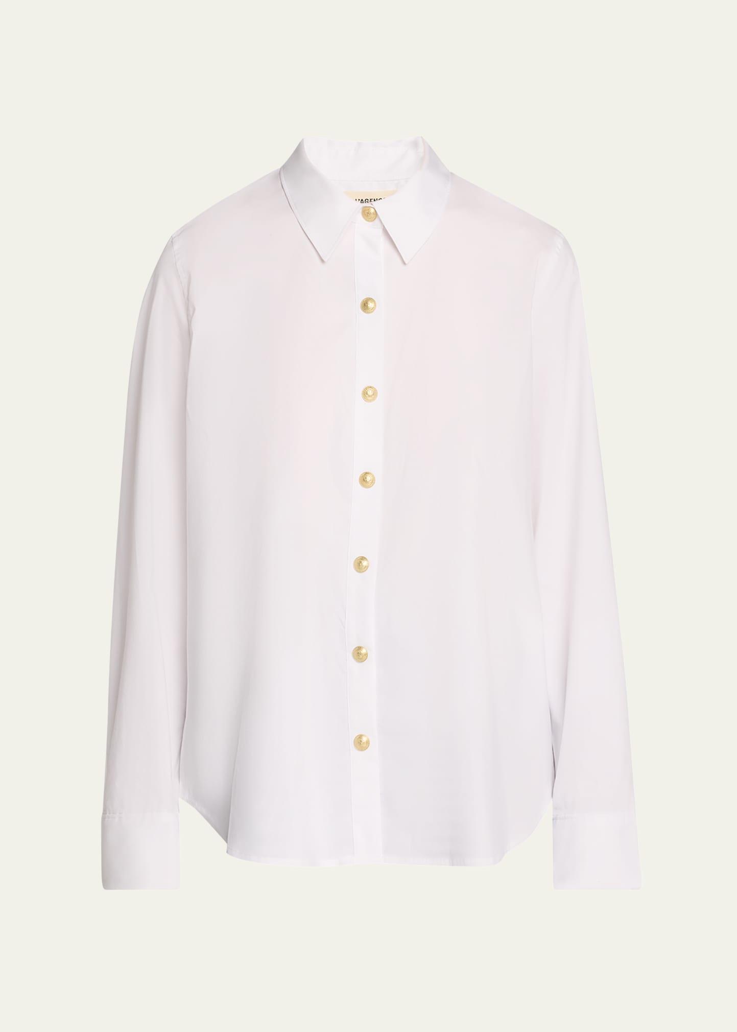 ellery button-front blouse