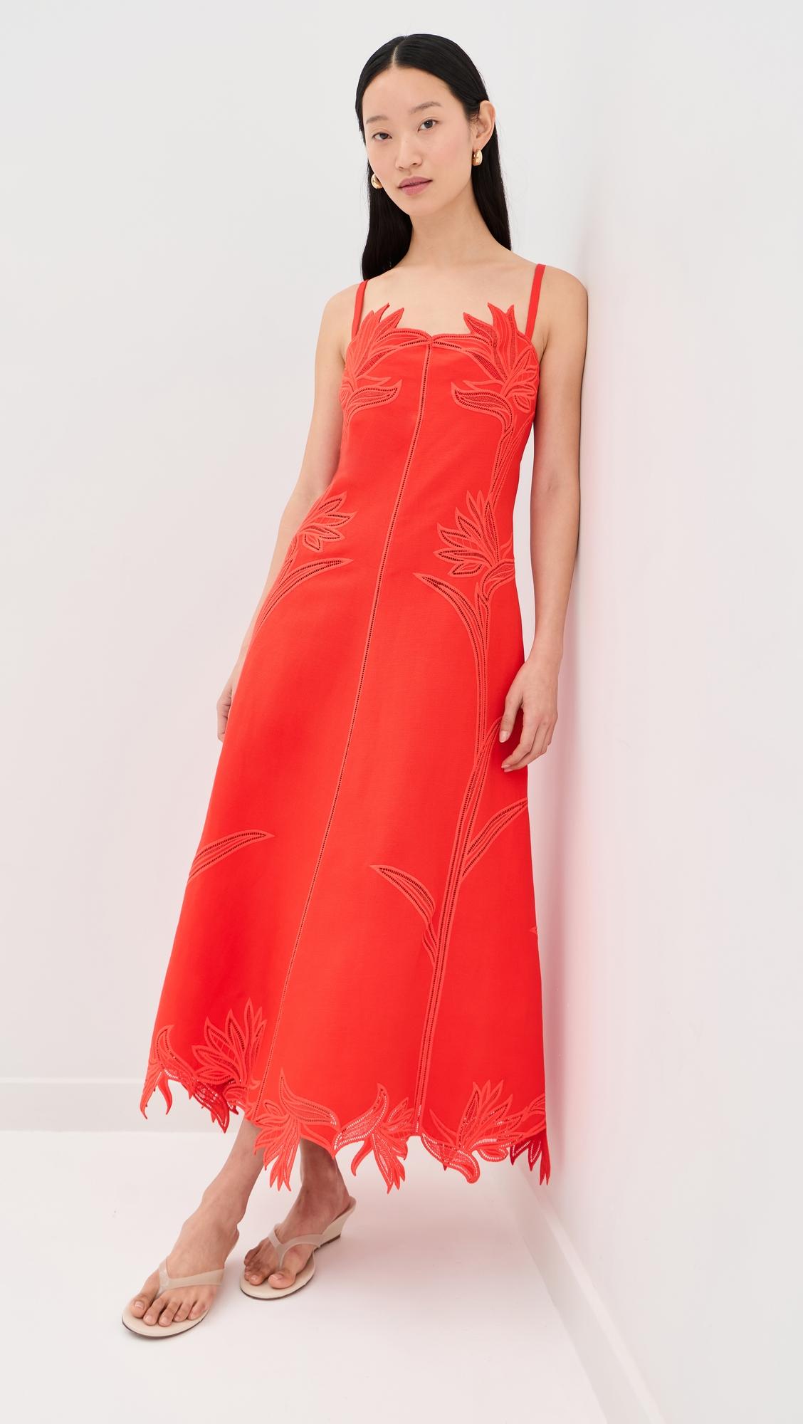 ellery embroidered bustier midi dress