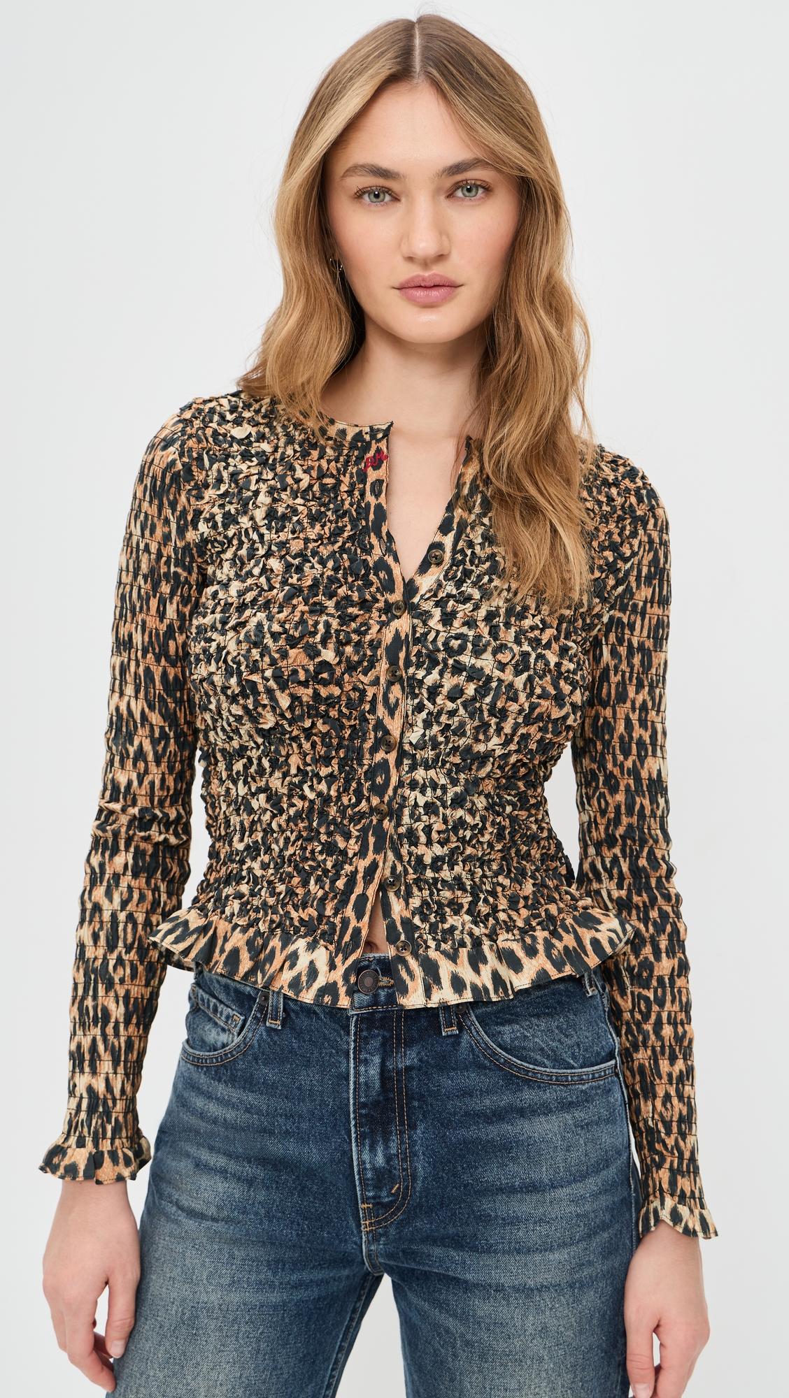 elliana smocked cardigan