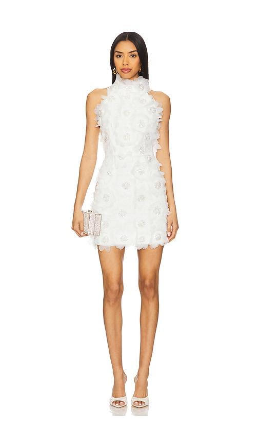 elliatt cherry blossom mini dress in ivory.