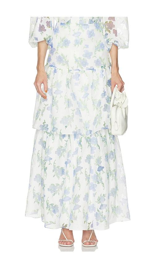 elliatt cleo skirt in ivory,blue.