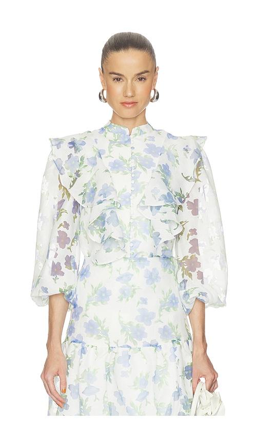 elliatt cleo top in ivory,blue.