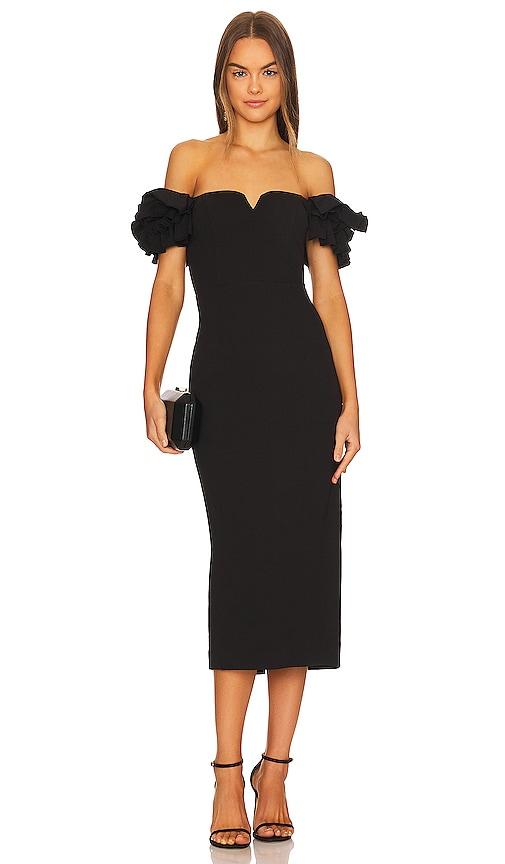 elliatt creole dress in black.