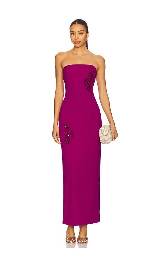 elliatt evee maxi dress in purple.