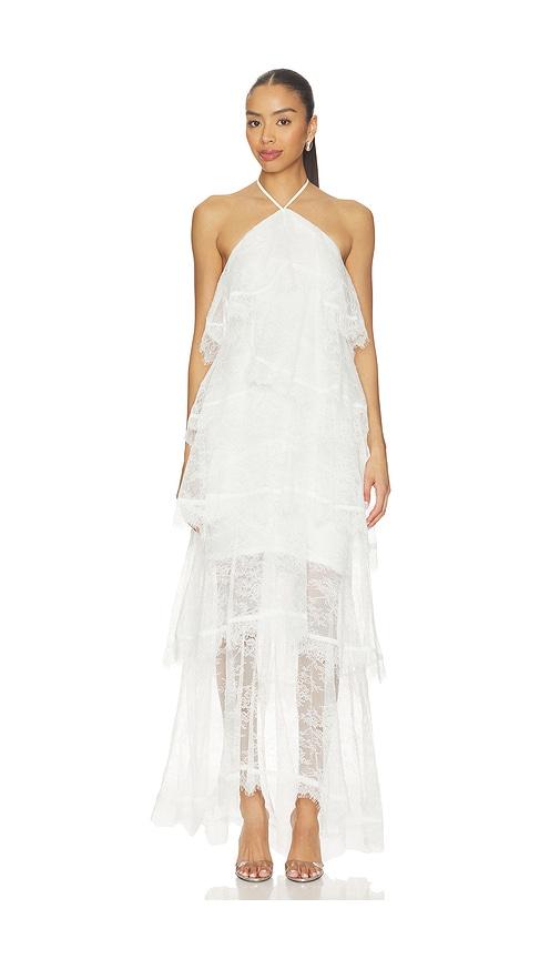 elliatt evelin lace gown in white.