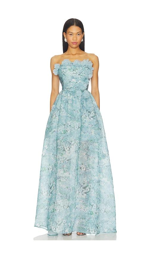 elliatt faye gown in blue.